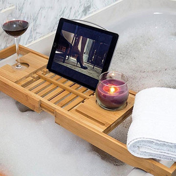 How to use a Bamboo Bathtub Caddy Organizer?