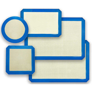 5-Piece Silicone Baking Mats Set: Various Sizes & Shapes