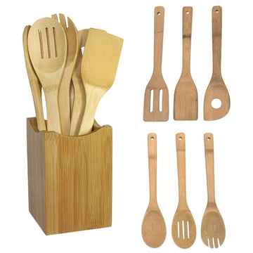 6PCS Bamboo Spoon Spatula